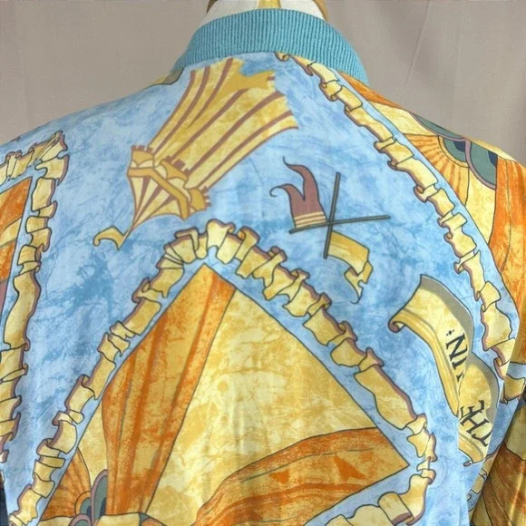 Vintage 80s MULBERRY STREET Womens (M) Bomber Jacket Coastal Aztec Sun mobwife - Picture 5 of 10